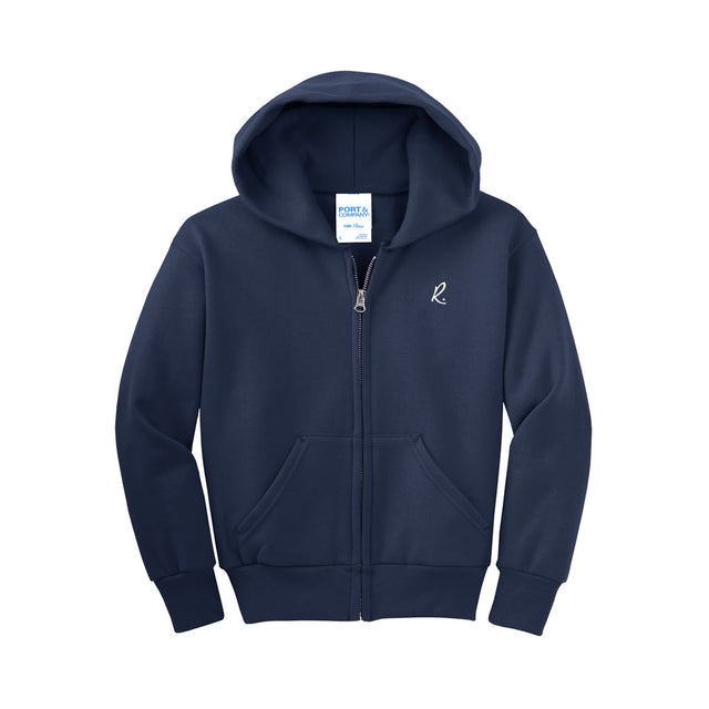 Port & Company - Youth Core Fleece Full-Zip Hooded Sweatshirt