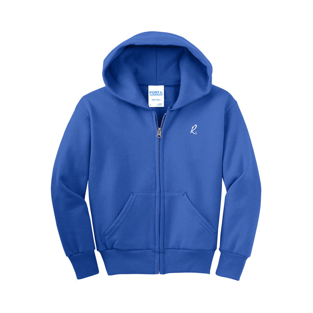 Port & Company - Youth Core Fleece Full-Zip Hooded Sweatshirt