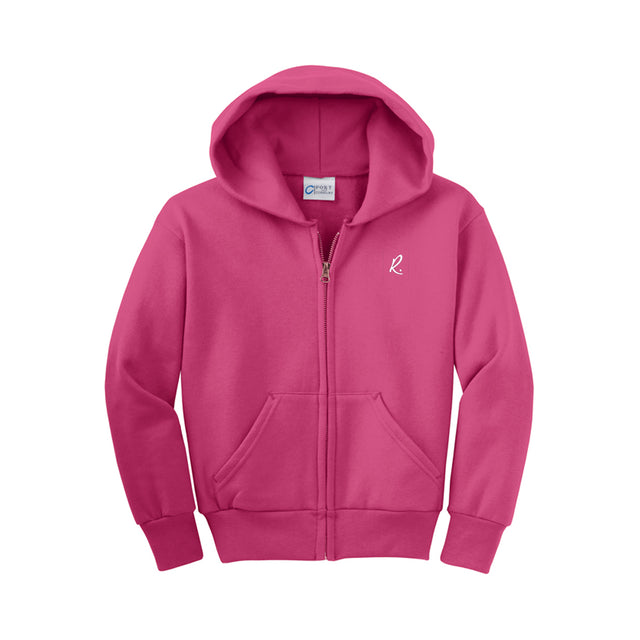 Port & Company - Youth Core Fleece Full-Zip Hooded Sweatshirt